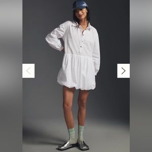 Anthropologie Maeve Bubble-Hem Shirt Dress